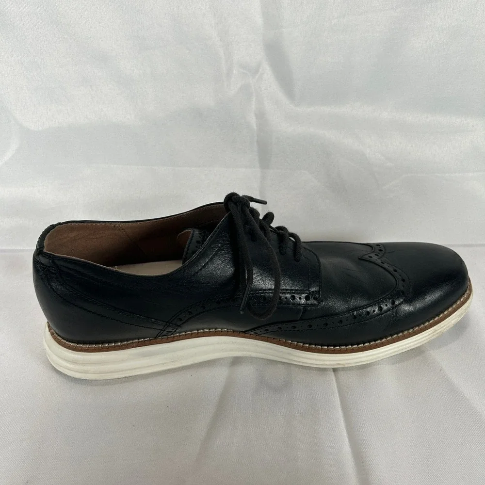 Cole Haan Original Grand Wingtip Oxford Mens 11.5 Black Leather C26469 Shoes